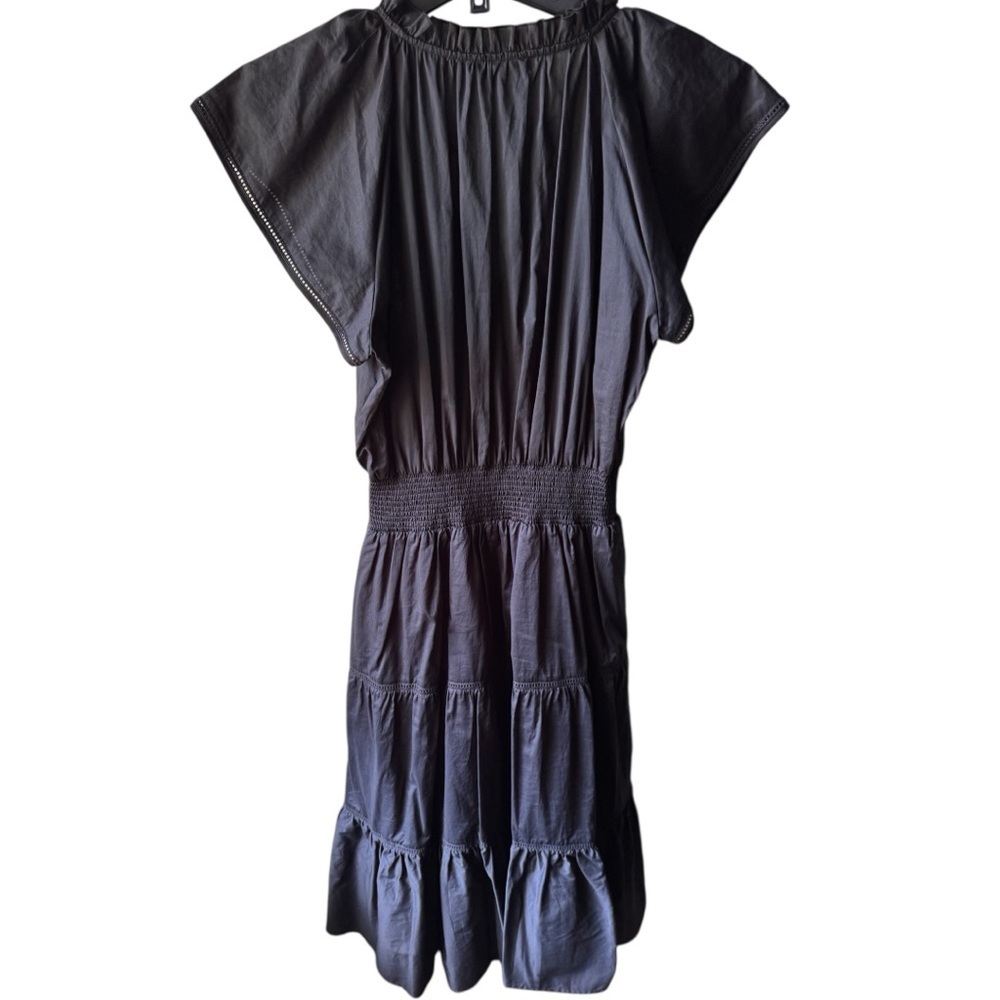 NWOT Rails Black Pleated Midi Sundress with Cap Sleeves - Picture 2 of 4